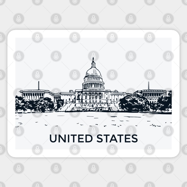 United States Sticker by Lakeric